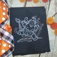 Cute Halloween Monster Machine Embroidery Design